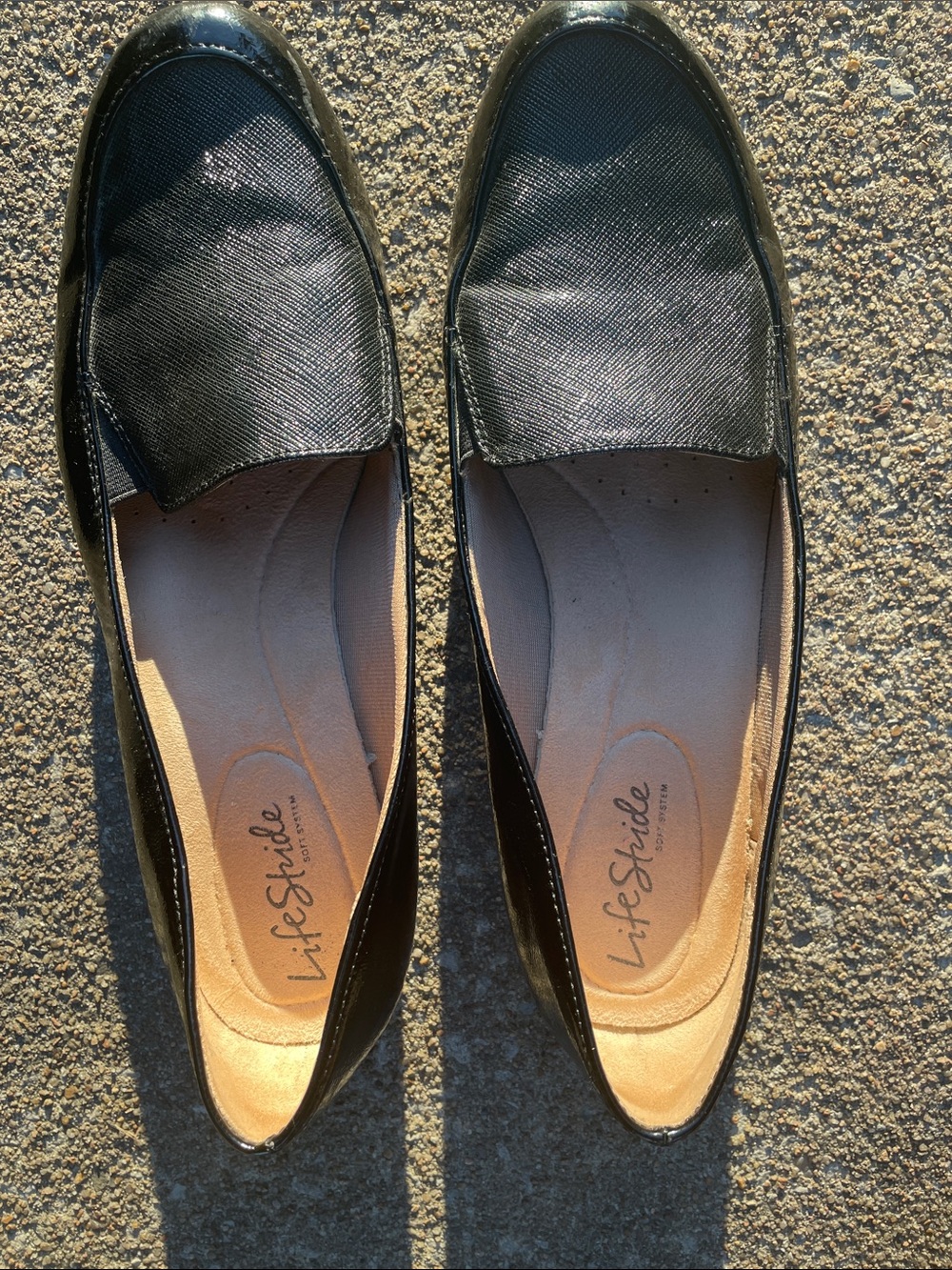 Life Stride Black Slip-On Women's Loafers 9.5